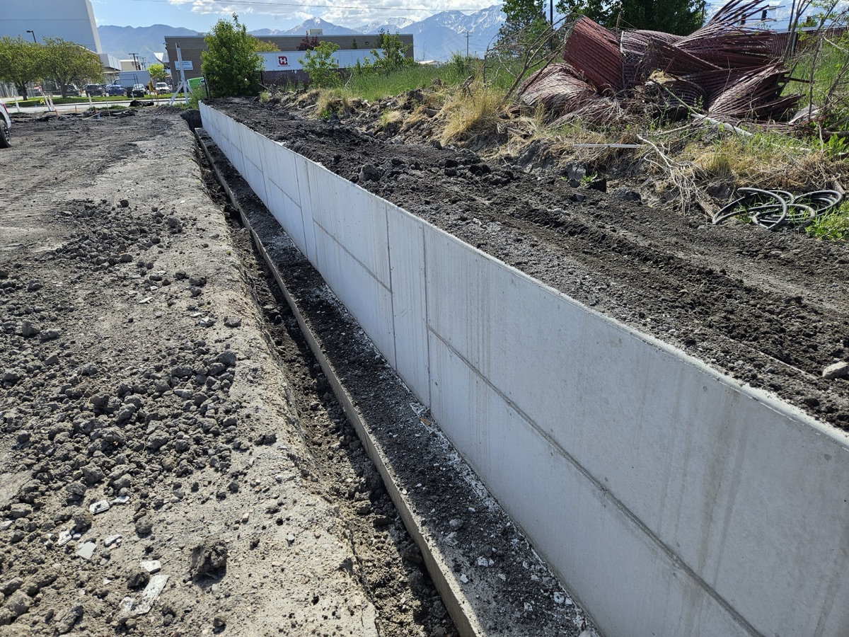 Retaining wall construction